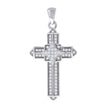 925 Sterling Silver Unisex Cz Cross Religious Charm Pendant