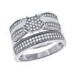 925 Sterling Silver Cubic Zirconia Trio Size-8 Anniversary Wedding Band Engagement Ring - SLV-42263