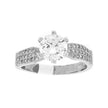 925 Sterling Silver Cubic Zirconia Cluster Size-7 Womens Anniversary Wedding Band Engagement Ring - SLV-42432