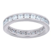 925 Sterling Silver Womens Cubic Zirconia Size-6 Single Row Bridal Wedding Engagement Anniversary Band Ring