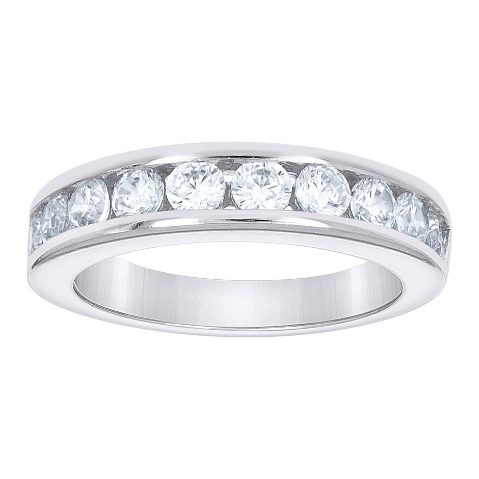 925 Sterling Silver Womens Cubic-Zirconia Eternity Band Ring Size 6