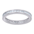 925 Sterling Silver Womens Cubic Zirconia Size-7 Single Row Bridal Wedding Engagement Anniversary Band Ring - SLV-42717