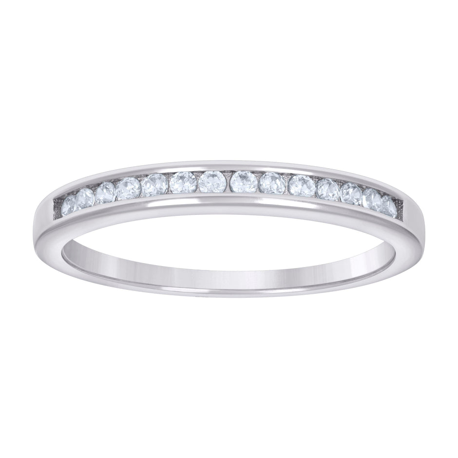 925 Sterling Silver Womens Cubic-Zirconia Fashion Ring Size 9 - SLV-42727