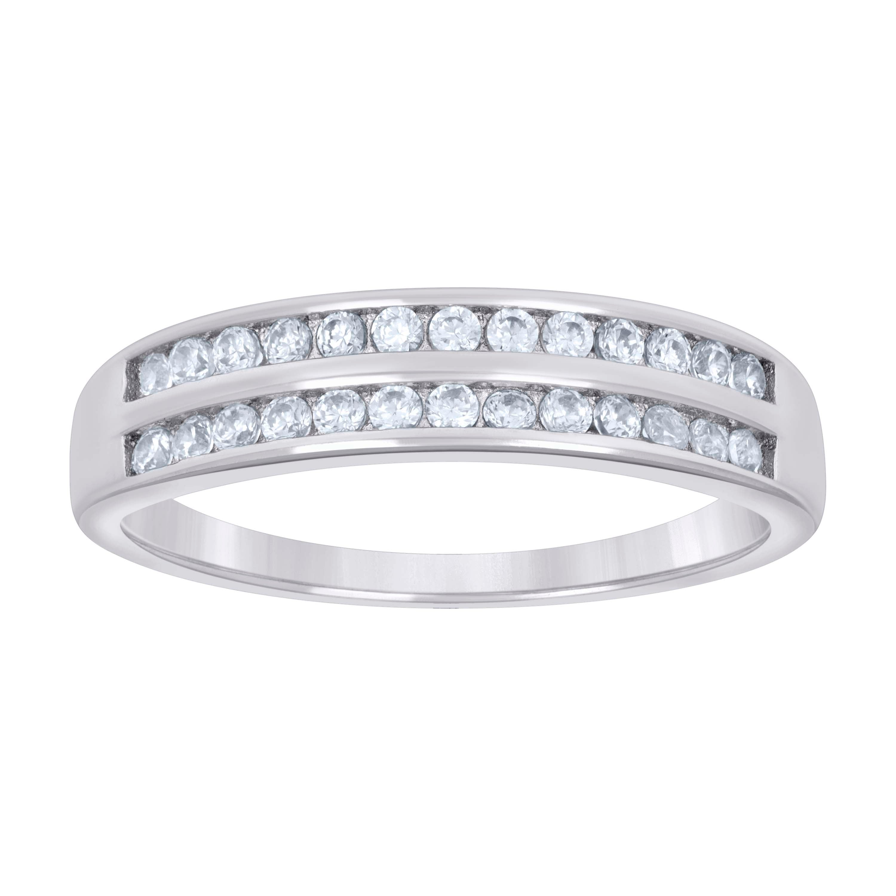 925 Sterling Silver Womens Cubic-Zirconia Fashion Ring Size 7 - SLV-42733