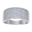 925 Sterling Silver Mens Cubic Zirconia Wedding Band Ring Size 10 - SLV-44396