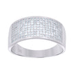 925 Sterling Silver Mens Cubic Zirconia Wedding Band Ring Size 9 - SLV-42558