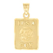10kt Yellow Gold Baby It's A Boy Charm Pendant