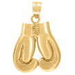 10kt Yellow Gold Unisex Boxing Glove Sports Charm Pendant