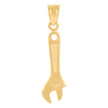 10kt Yellow Gold Unisex Adjustable Spanner Tools Charm Pendant