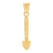 10kt Yellow Gold Mens Shovel Charm Pendant