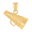 10kt Yellow Gold Diamond-Cut Textured Unisex Loud Speaker Tools Charm Pendant