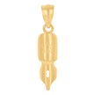 10kt Yellow Gold Mens Pen Nib Charm Pendant