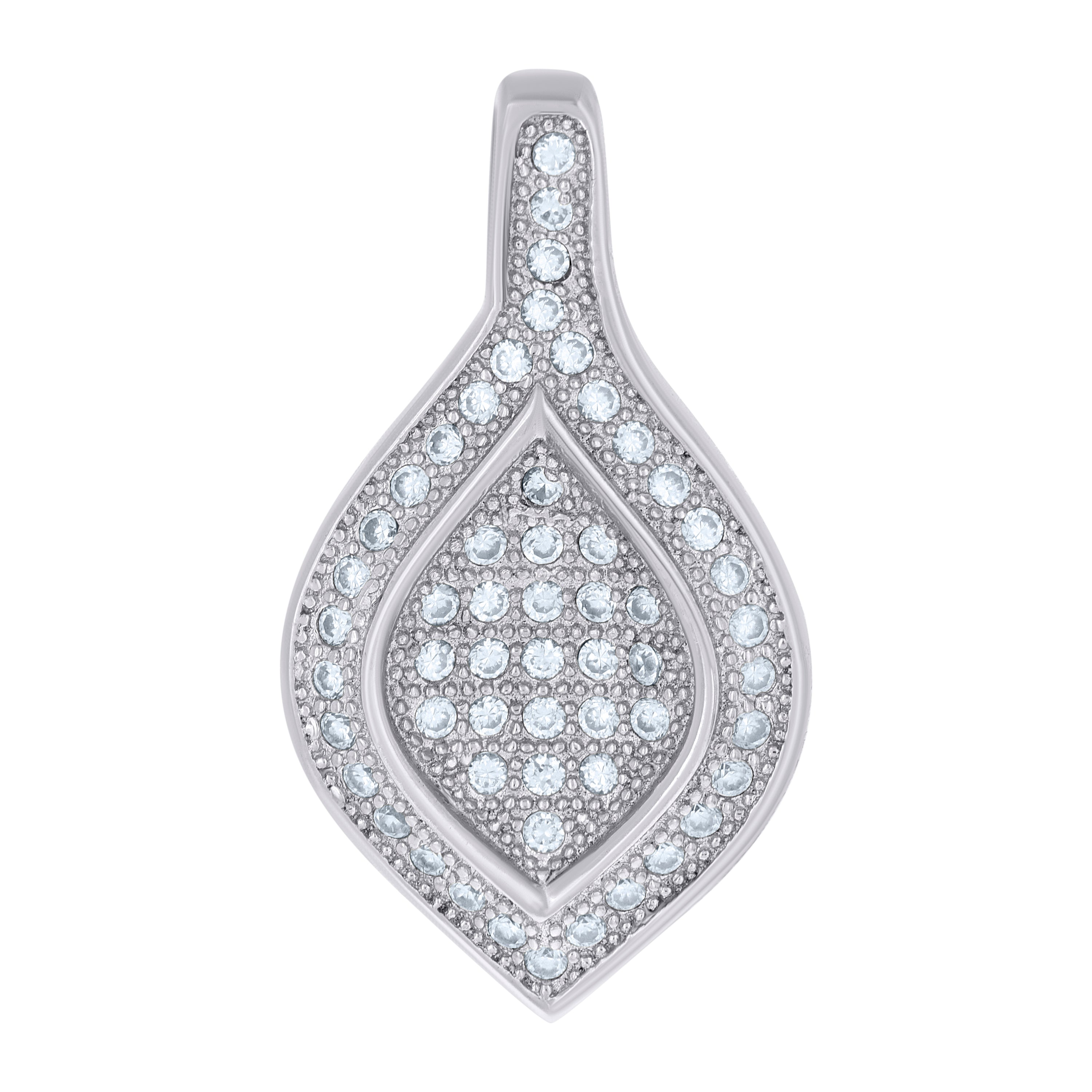 925 Sterling Silver Womens Cubic-Zirconia Fashion Charm Pendant
