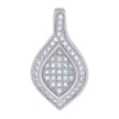 925 Sterling Silver Womens Cubic-Zirconia Fashion Charm Pendant