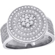 925 Sterling Silver Mens Cubic-Zirconia Round Head Fashion Ring Size 7 - SLV-46687