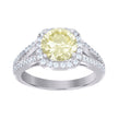 925 Sterling Silver Womens Cubic Zirconia Size-8 Yellow Color Center Stone Wedding Engagement Anniversary Band Ring - SLV-46779