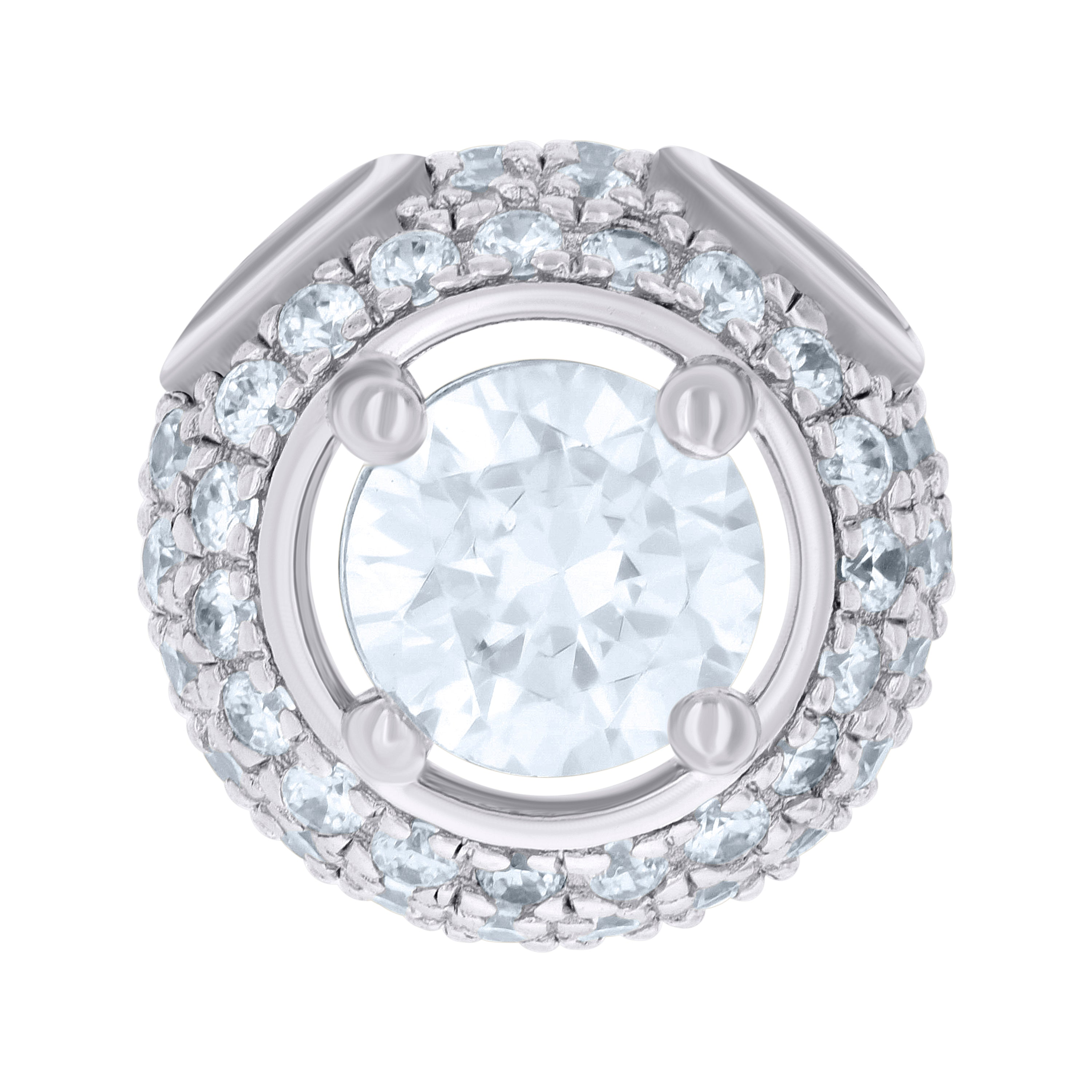 925 Sterling Silver Women Cubic-Zirconia Fashion Charm Pendant 