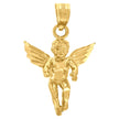 10kt Yellow Gold Unisex Angel Religious Charm Pendant