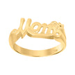 10kt Two-Tone Gold Womens Mom Flower Ring Band