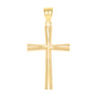 10kt Yellow Gold Unisex Cross Religious Charm Pendant