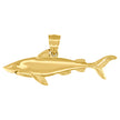 10kt Yellow Gold Unisex Shark Animal Charm Pendant