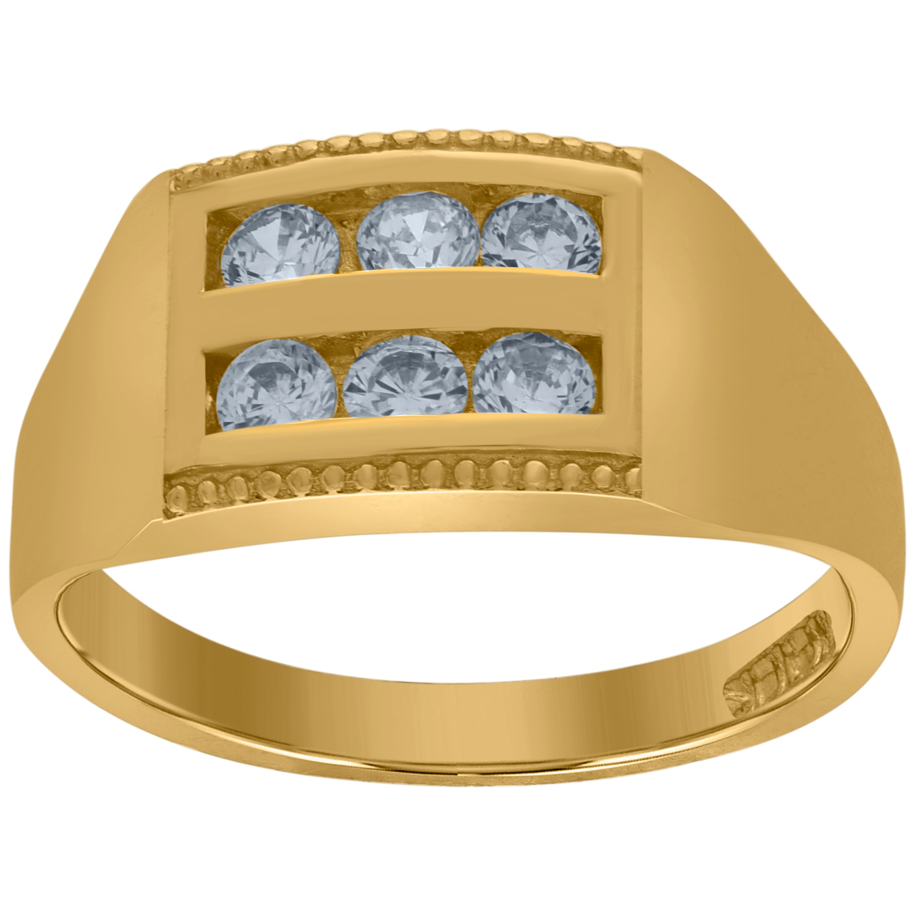 10kt Yellow Gold Childs Cubic Zirconia CZ Baby Band Ring