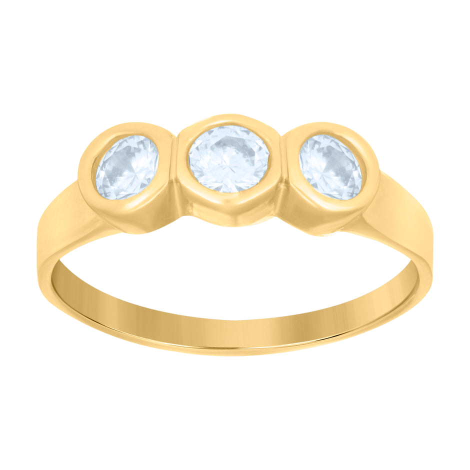 10kt Yellow Gold Childs Cubic Zirconia CZ Baby Band Ring