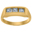 10kt Yellow Gold Childs Princess Cut Cubic Zirconia CZ Baby Band Ring