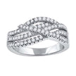 925 Sterling Silver Womens Cubic-Zirconia Twisted Fashion Ring Size 8 - SLV-52133