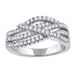 925 Sterling Silver Womens Cubic-Zirconia Twisted Fashion Ring Size 9 - SLV-52134