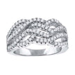 925 Sterling Silver Womens Cubic-Zirconia Infinity Fashion Ring Size 6