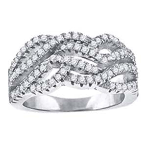 925 Sterling Silver Womens Cubic-Zirconia Infinity Fashion Ring Size 7 - SLV-52183