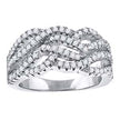 925 Sterling Silver Womens Cubic-Zirconia Infinity Fashion Ring Size 7 - SLV-52183