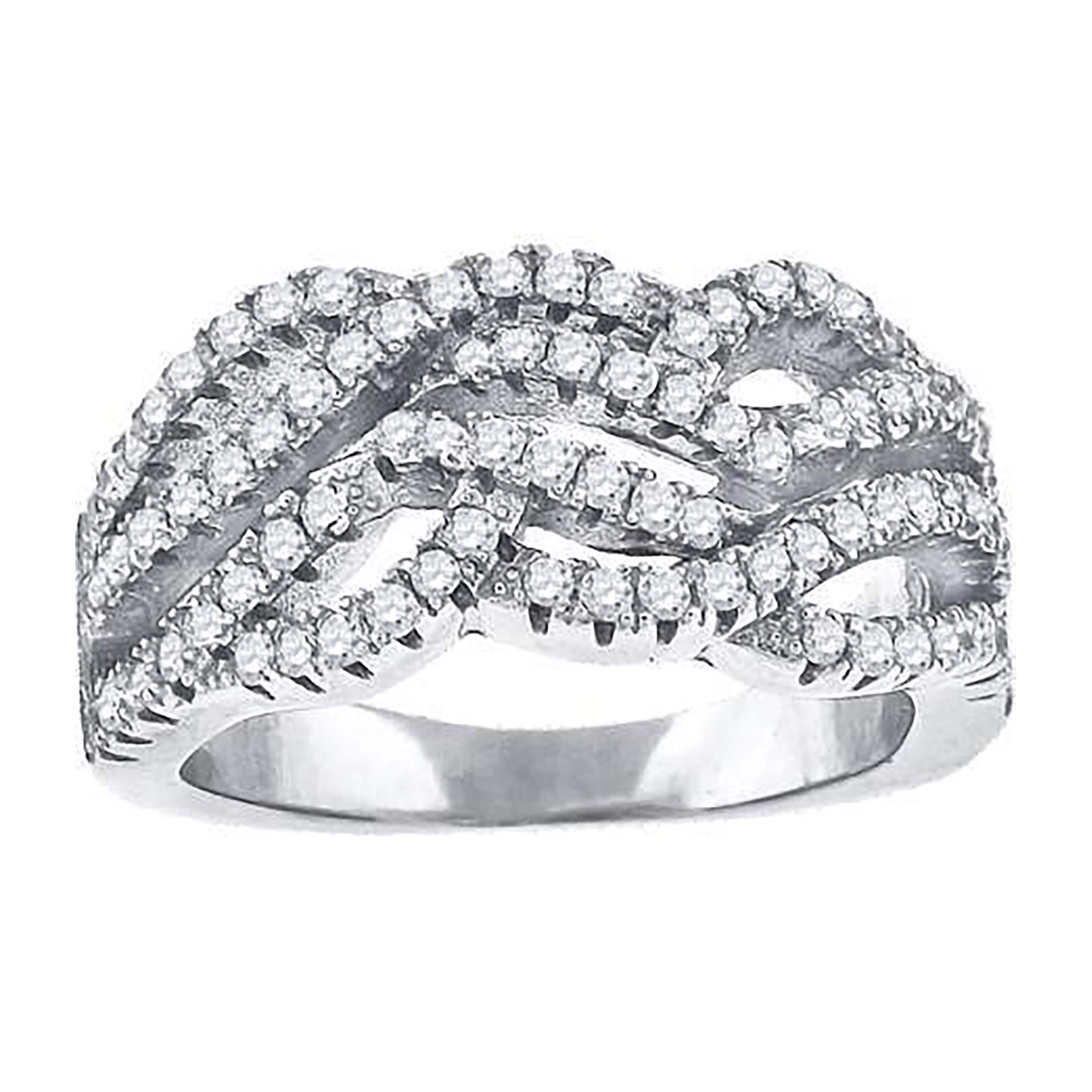 925 Sterling Silver Womens Cubic-Zirconia Infinity Fashion Ring Size 9 - SLV-52185
