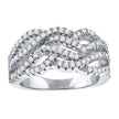 925 Sterling Silver Womens Cubic-Zirconia Infinity Fashion Ring Size 9 - SLV-52185
