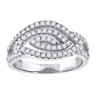 925 Sterling Silver Womens Cubic-Zirconia Marquise Head Fashion Ring Size 6