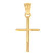 10kt Yellow Gold Unisex Cross Religious Charm Pendant