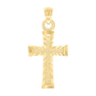 10kt Yellow Gold Womens Mens Unisex Cross Religious Charm Pendant