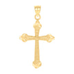 10kt Yellow Gold Womens Mens Unisex Crucifix Cross Religious Charm Pendant