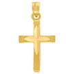 10kt Yellow Gold Womens Mens Unisex Cross Religious Charm Pendant