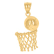 10kt Yellow Gold Mens Basket Ball Sports Charm Pendant