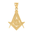 10kt Two-Tone Gold Mens Masonic Freemasonry Occupation Charm Pendant