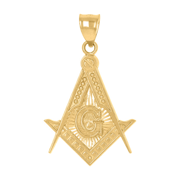 10kt Two-Tone Gold Mens Masonic Freemasonry Occupation Charm Pendant