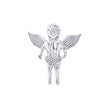 925 Sterling Silver Mens Cubic Zirconia Religious Praying Angel Charm Pendant