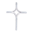 925 Sterling Silver Womens Cubic Zirconia Cross Religious Charm Pendant