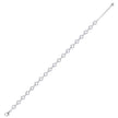 925 Sterling Silver Womens Cubic Zirconia Fancy Link Kite Adjustable Bracelet