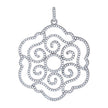 925 Sterling Silver Womens Cubic-Zirconia Nature Motif Charm Pendant