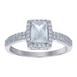 925 Sterling Silver Womens Cubic Zirconia Engagement Ring Size 6