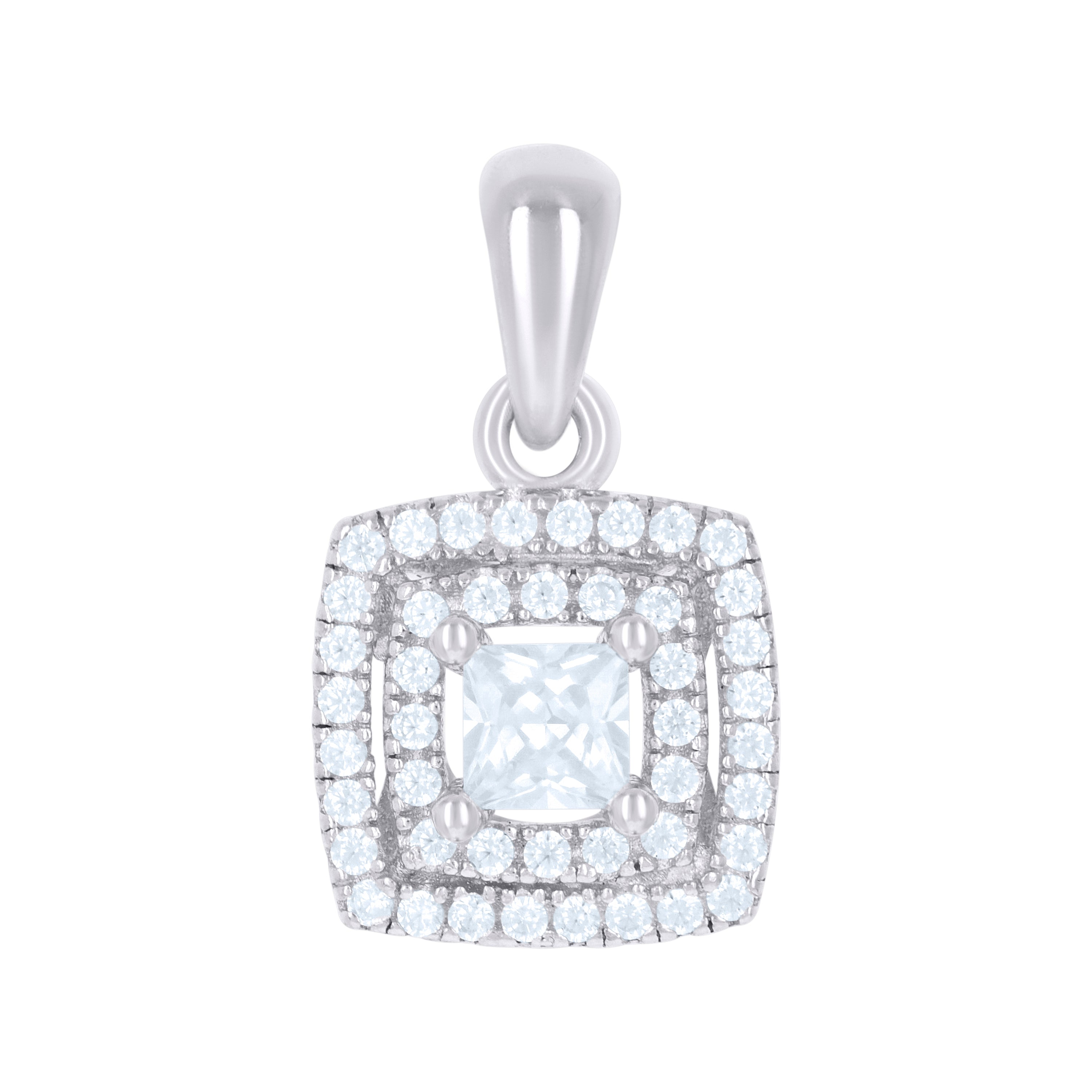 925 Sterling Silver Womens Cubic-Zirconia Fashion Charm Pendant