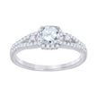 925 Sterling Silver Cubic Zirconia Size-9 Womens Anniversary Promise Wedding Band Engagement Ring - SLV-57314